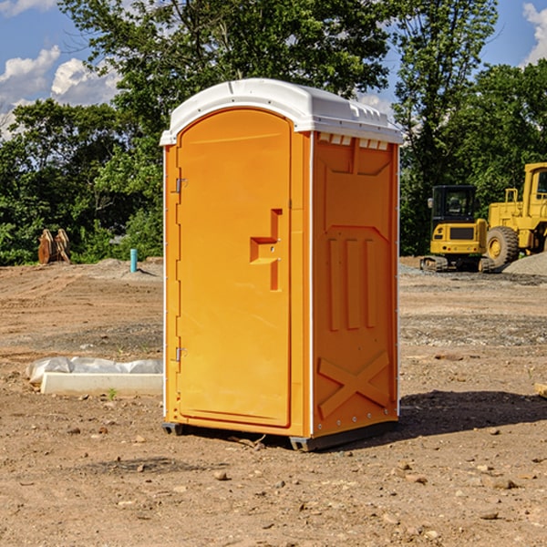 can i customize the exterior of the portable restrooms with my event logo or branding in Robeson